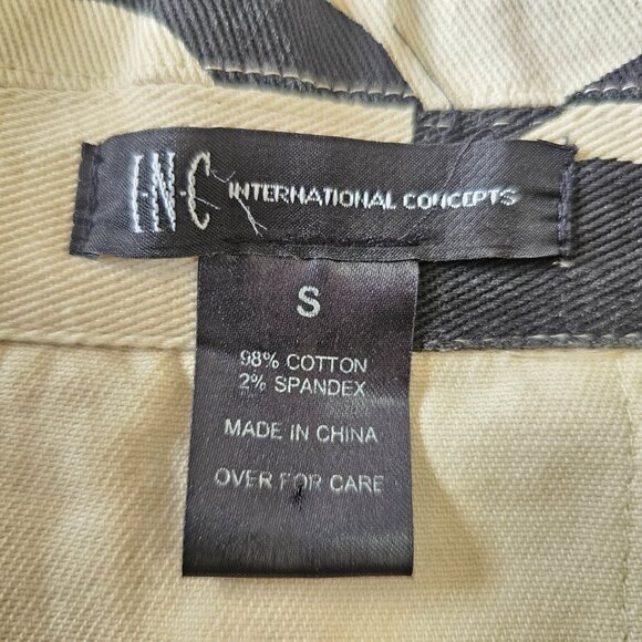 INC International Concepts Floral Print Trench Coat Black Beige Size S - Picture 12 of 16